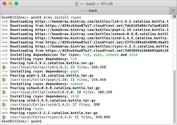 Upgrade rsync macOS 4
