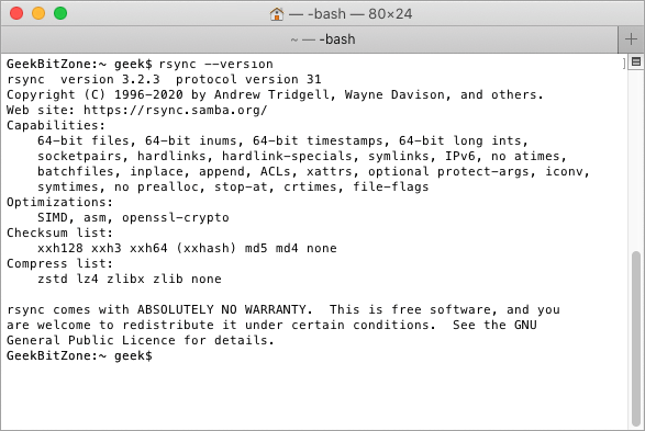 Upgrade rsync macOS 5
