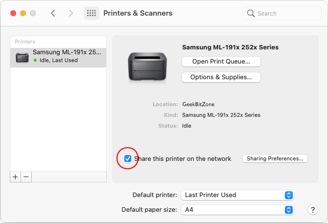 Airprint on store mac