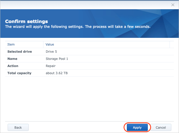 Synology DSM 6.2 Replace Drive - Image 19