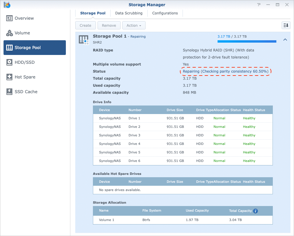 Synology DSM 6.2 Replace Drive - Image 21