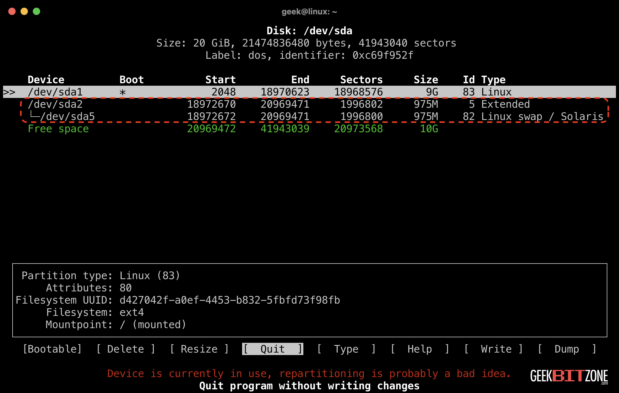 Proxmox Change Linux Partition Size Image 10