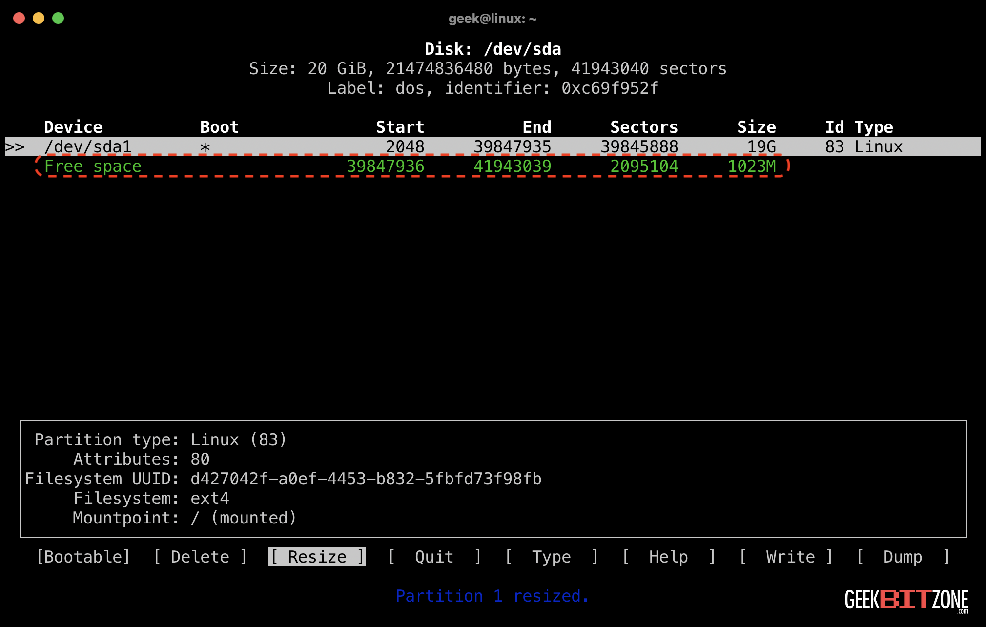 Proxmox Change Linux Partition Size Image 16