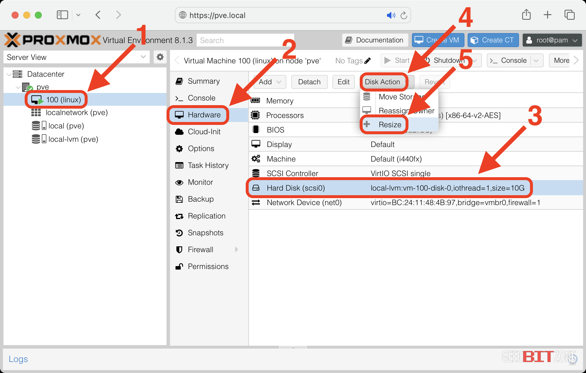 Proxmox Change Linux Partition Size Image 2