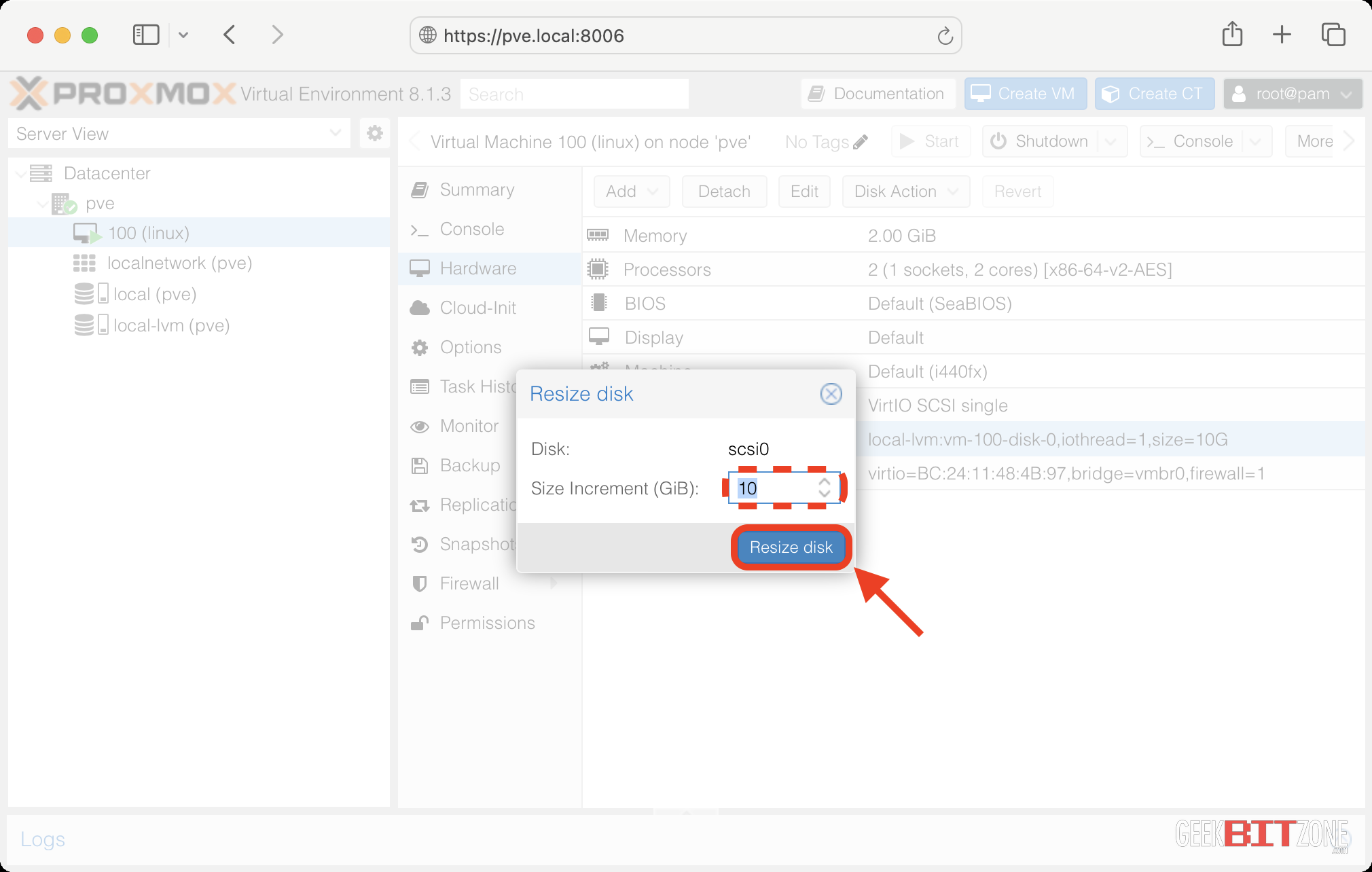 Proxmox Change Linux Partition Size Image 3